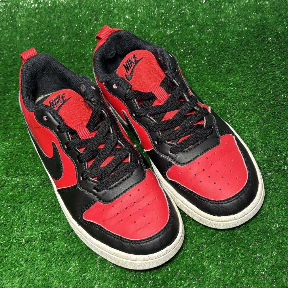 Nike Court Borough Low Recraft Kids 4Y Red Black Shoes DV5456-600